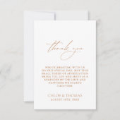 Elegant Minimalistisch Wit Weddenschap Hartelijk d Bedankkaart (Voorkant)