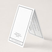 Elegant minimalistisch wit zwart, je Logo hangt La Visitekaartje (Achterkant)