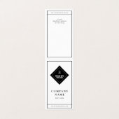 Elegant minimalistisch wit zwart, je Logo hangt La Visitekaartje (Buitenkant ongevouwen)