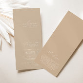 Elegant-minimalistisch witbruiloft- en beige wedde menu