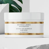 Elegant minimalistisch witgoud cosmetica potje lab