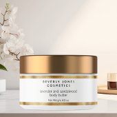 Elegant minimalistisch witgoud cosmetica potje lab