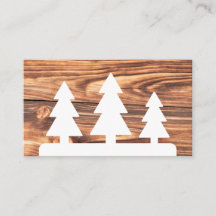 Elegant minimalistisch witte bomen bruin hout