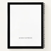 Elegant Minimalistisch Witte Notitieboek (Achterkant)