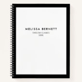 Elegant Minimalistisch Witte Notitieboek (Voorkant)