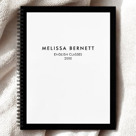 Elegant Minimalistisch Witte Notitieboek