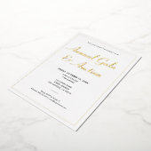 Elegant minimalistisch zakelijk evenement folie uitnodiging (Gedraaid)