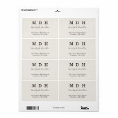 Elegant Minimalistisch Zakelijk Verzendlabel (Full Sheet)