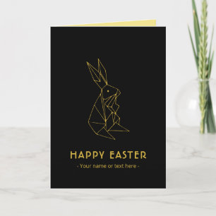 Elegant Minimalistisch Zwart en Goud Gelukkig Pase Kaart