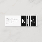 Elegant Minimalistisch Zwart QR code Interieur Des Mini Visitekaartje (Achterkant)