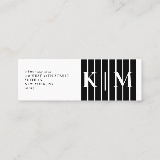 Elegant Minimalistisch Zwart QR code Interieur Des Mini Visitekaartje (Achterkant)