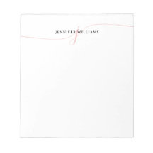 Elegant minimalistisch zwart-roze monogram van het