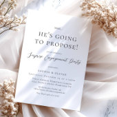 Elegant minimalistisch zwart script Verloving Kaart