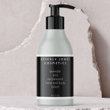 Elegant minimalistisch zwart-wit cosmeticalabel