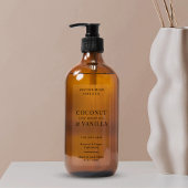 Elegant minimalistisch zwart wit Cosmo flesetiket Sticker