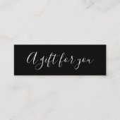 Elegant minimalistisch zwart-wit kortingskaart mini visitekaartje (Voorkant)