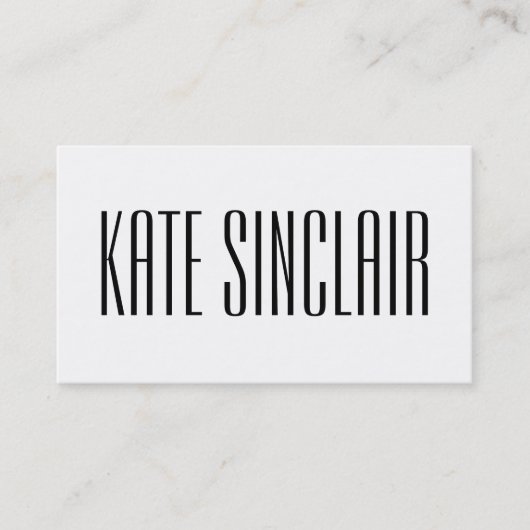 Elegant minimalistisch zwart-wit modern visitekaartje (Voorkant)