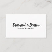 Elegant minimalistisch zwart-wit Professional Visitekaartje (Voorkant)