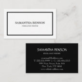Elegant minimalistisch zwart-wit Professional Visitekaartje (Voorkant / Achterkant)