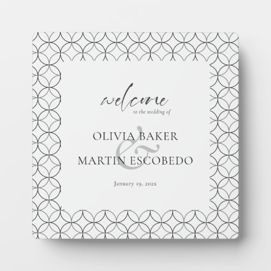 Elegant Minimalistisch Zwart Wit Schuimbord Fotoplaat (Voorkant)