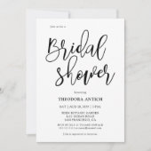 Elegant minimalistisch zwart wit Vrijgezellenfeest Kaart (Voorkant)