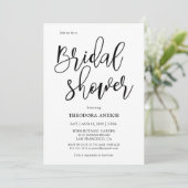 Elegant minimalistisch zwart wit Vrijgezellenfeest Kaart (Staand voorkant)