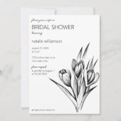 Elegant minimalistisch zwart-wit Vrijgezellenfeest Kaart (Voorkant)