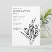 Elegant minimalistisch zwart-wit Vrijgezellenfeest Kaart (Staand voorkant)