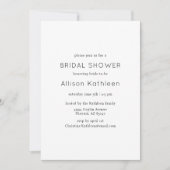 Elegant minimalistisch zwart-wit Vrijgezellenfeest Kaart (Voorkant)