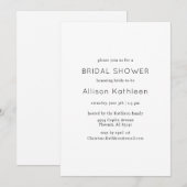 Elegant minimalistisch zwart-wit Vrijgezellenfeest Kaart (Voorkant / Achterkant)