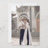 Elegant minimalistisch zwart-wit zwart-wit kaart (Achterkant)