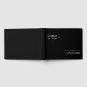 Elegant minimalistisch zwart-withuwelijk gastenboek (Volledig)