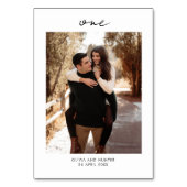 Elegant minimalistisch zwart-withuwelijk kaart (Achterkant)