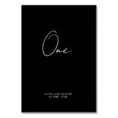 Elegant minimalistisch zwart-withuwelijk kaart (Achterkant)