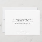Elegant minimalistisch zwart-withuwelijk save the date (Achterkant)
