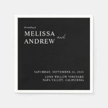 Elegant minimalistisch zwart-withuwelijk