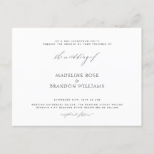 Elegant minimalistisch zwart-withuwelijk