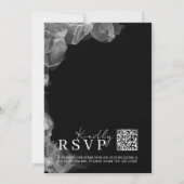 Elegant minimalistisch zwart-witinkthuwelijk kaart (Achterkant)