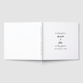 Elegant minimalistisch zwart-witkalligrafie bruilo gastenboek (Volledig)