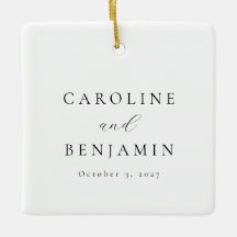 Elegant minimalistisch zwart-witkalligrafie bruilo