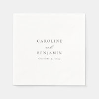 Elegant minimalistisch zwart-witkalligrafie bruilo