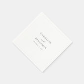 Elegant minimalistisch zwart-witkalligrafie bruilo servet (Hoek)