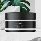 Elegant Minimalistisch Zwart Witte Cosmetica Pot L