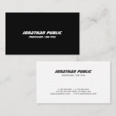 Elegant minimalistisch zwart-witte Sjabloon BW Mod Visitekaartje (Voorkant / Achterkant)