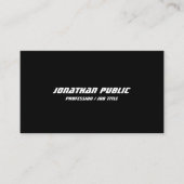 Elegant minimalistisch zwart-witte Sjabloon BW Mod Visitekaartje (Voorkant)