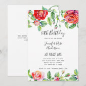 Elegant Minimalistische 80ste Verjaardagsfeest Han Kaart (Voorkant / Achterkant)