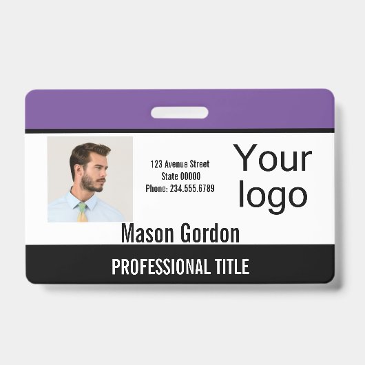 Elegant, minimalistische badge (Voorzijde)