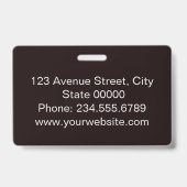 Elegant, minimalistische badge (Achterkant)