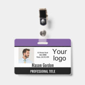 Elegant, minimalistische badge (Voorzijde met clip)