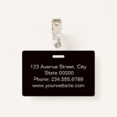 Elegant, minimalistische badge (Achterkant met clip)